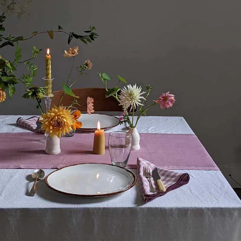 Raspberry Linen Table Runner