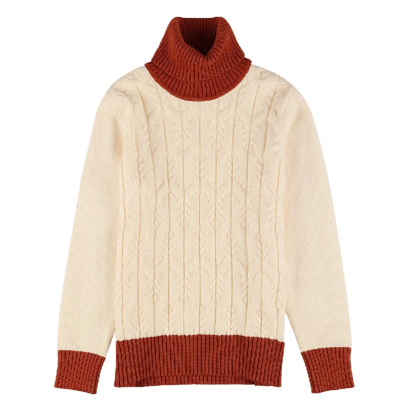 Y-Clu Kids GIORGI cable-knit Turtleneck Sweater - 8Y