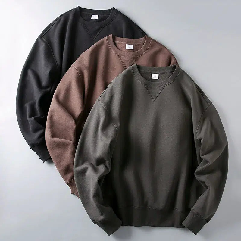 Velvet Crew Neck Sweatshirt