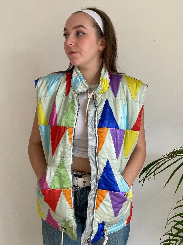 Sleeveless Colourful Reversible Jacket (L)