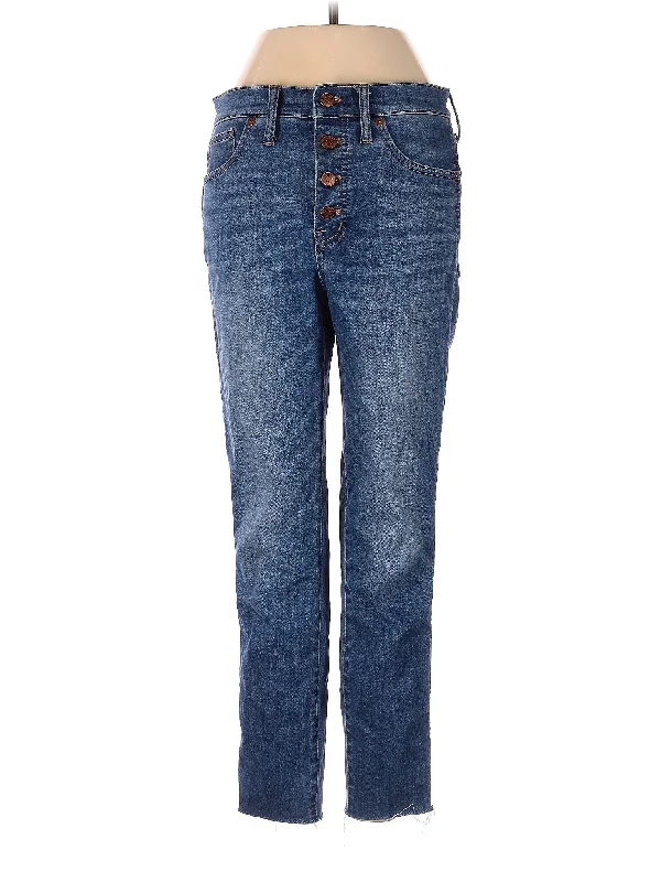 High-Rise Straight-leg Jeans in Medium Wash