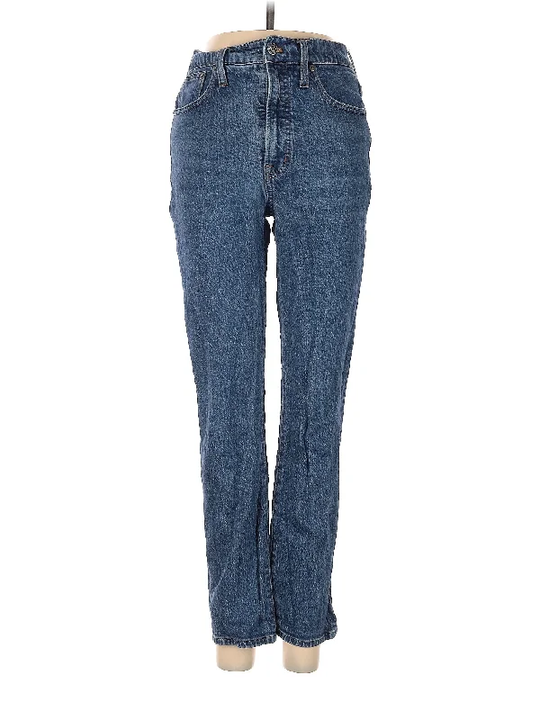 High-Rise Straight-leg Jeans in Medium Wash