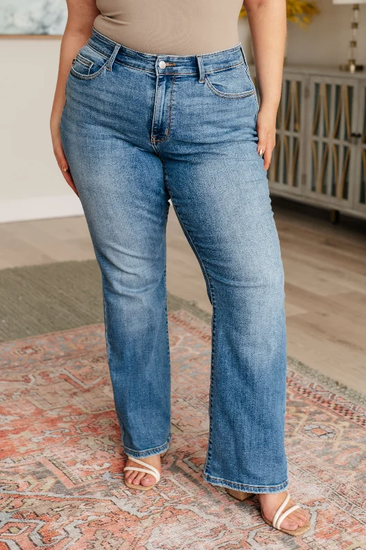 Judy Blue Mid Rise Vintage Non Distressed Bootcut Jeans