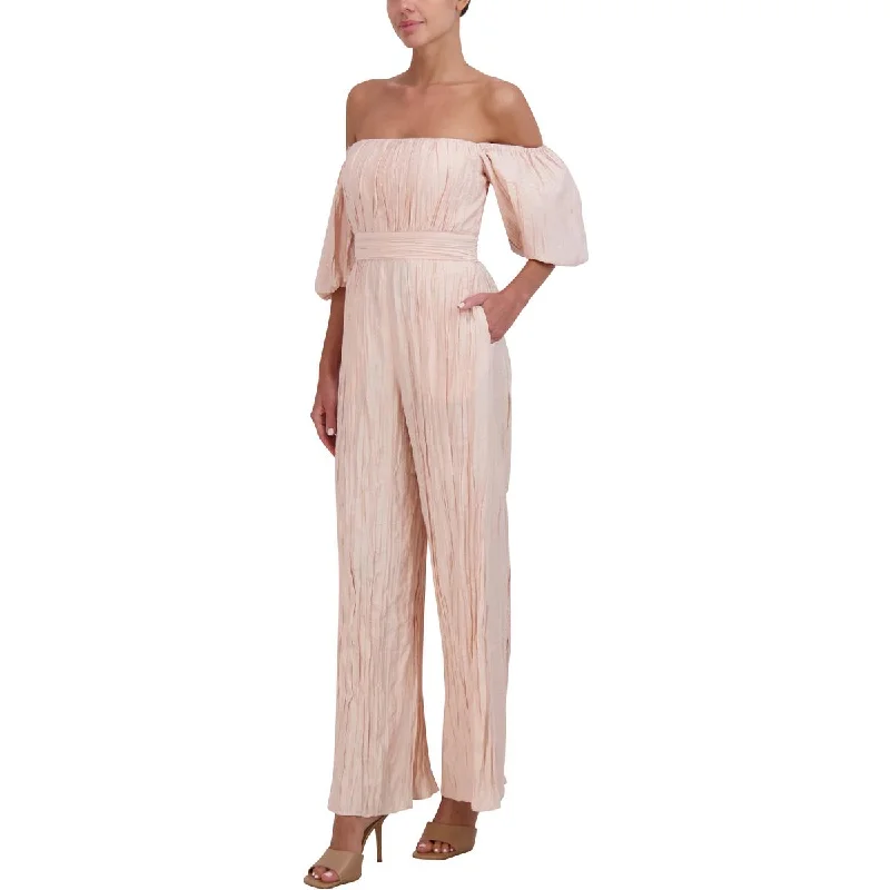 BCBGMAXAZRIA Womens Cut-Out Wide Leg Jumpsuit