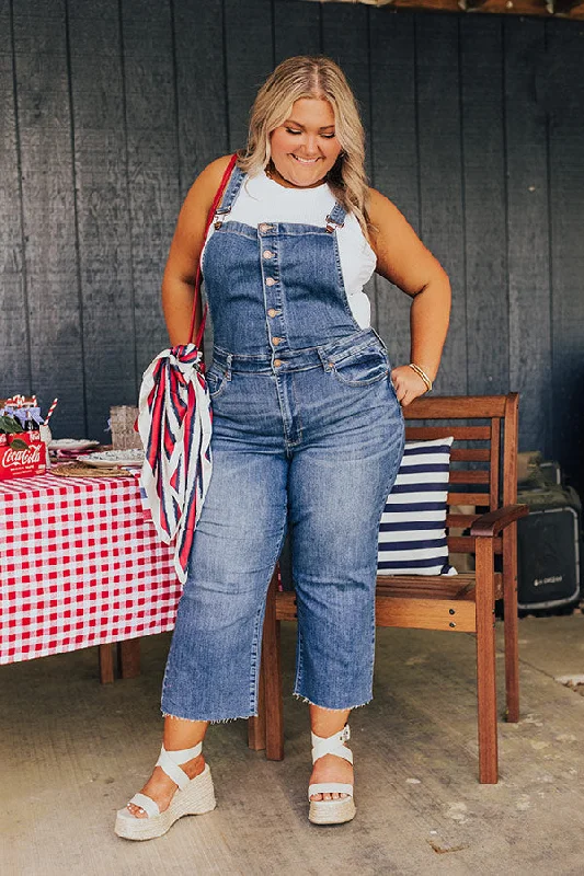 Judy Blue Bella Crop Overalls Curves