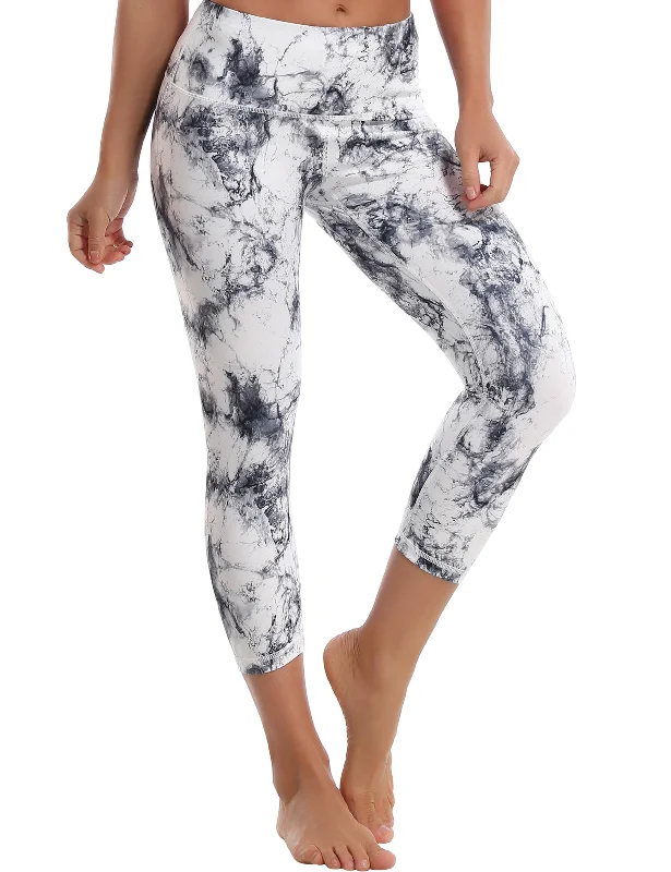 19" Printed Side Pockets Capris arabescato