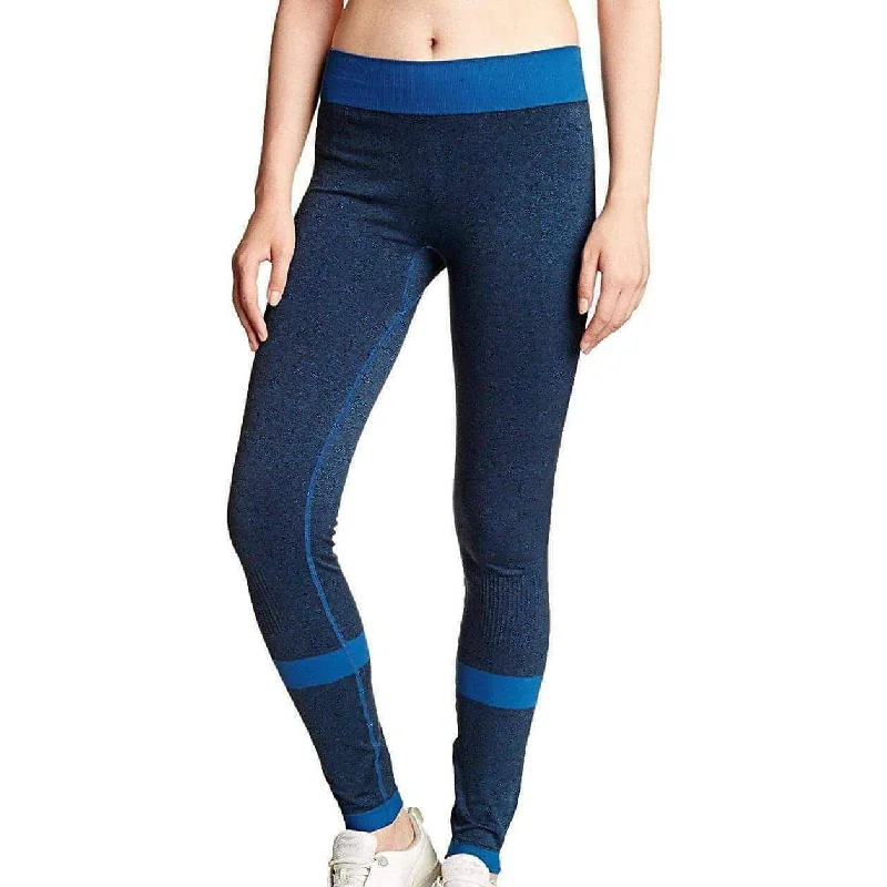 Asics Seamless Womens Long Running Tights - Blue