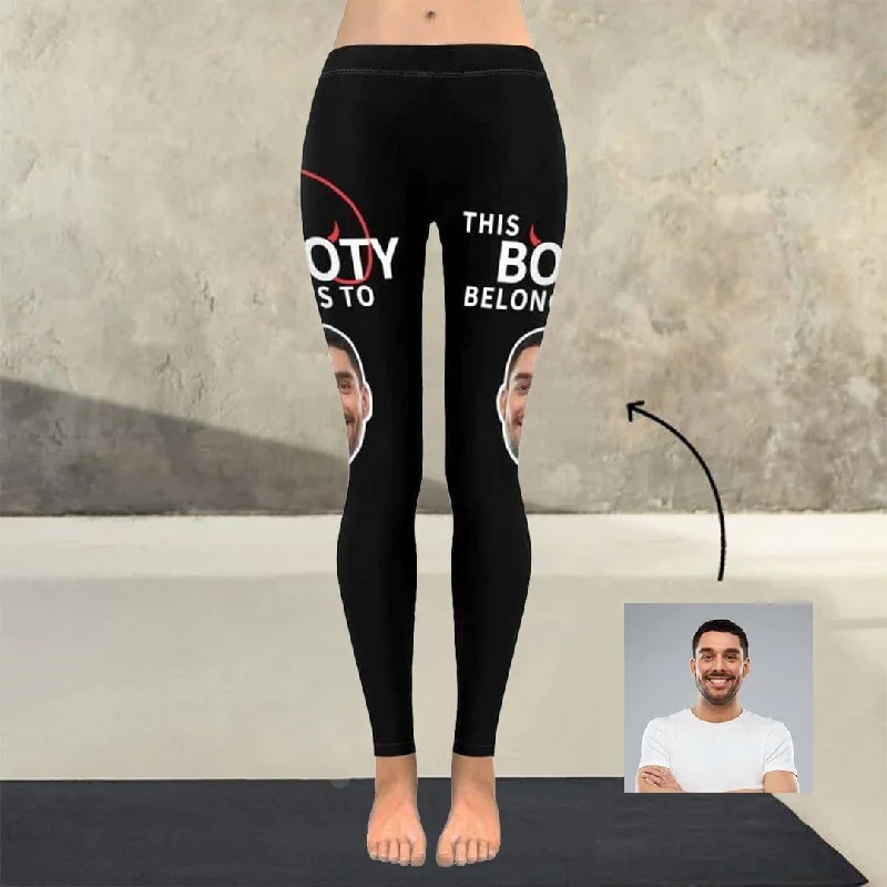 Custom Face Booty All-Over Low Rise Yoga Leggings Design Leggings with Face on Them