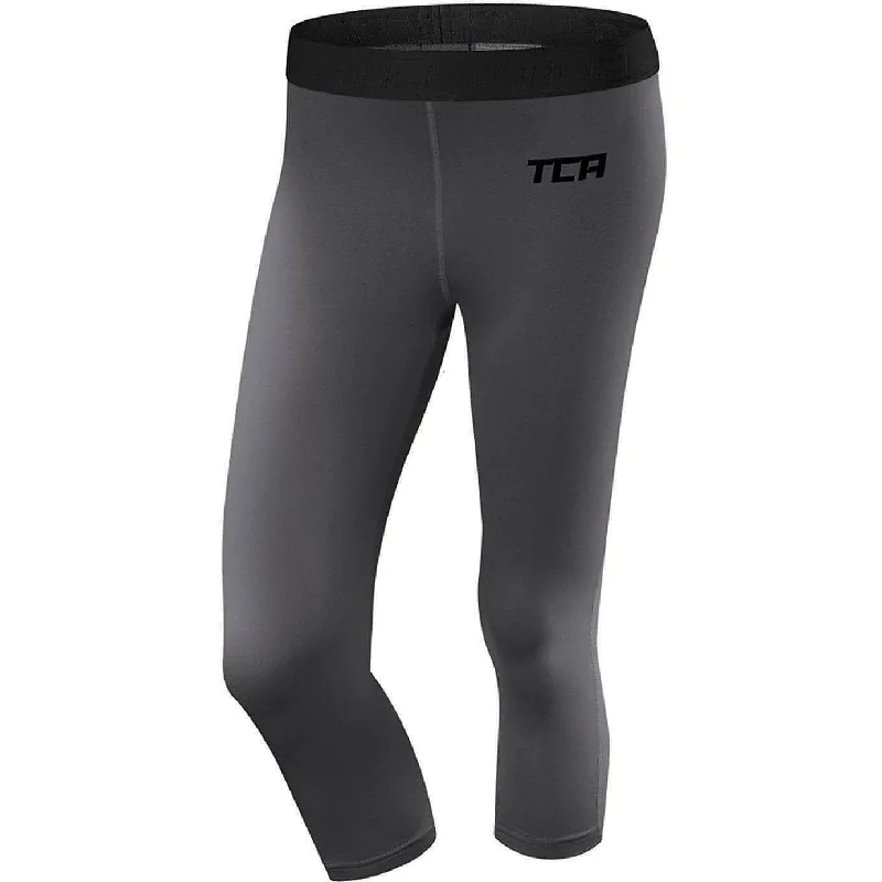 TCA Pro Performance Endurance Womens 3/4 Capri Running Tights - Grey