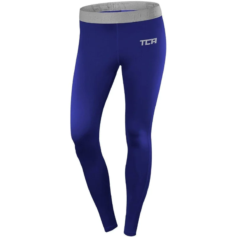 TCA Pro Performance Endurance Womens Long Running Tights - Blue