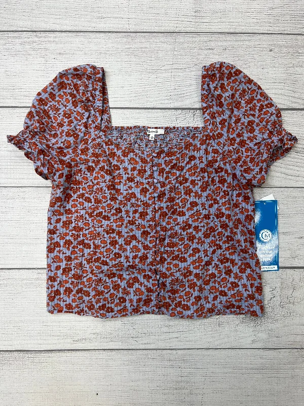 Blue Top Short Sleeve Madewell, Size S