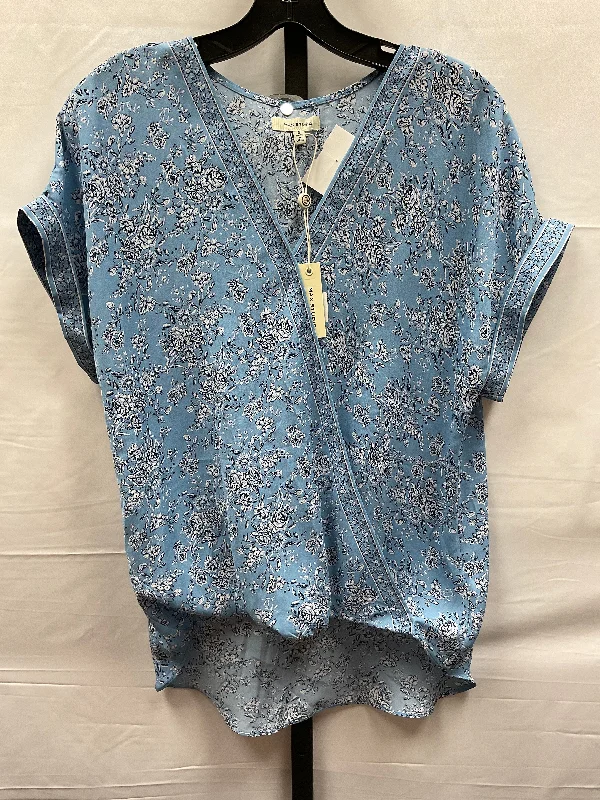 Blue Top Short Sleeve Max Studio, Size S