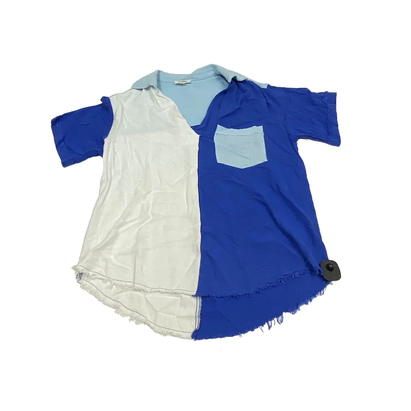 Blue Top Short Sleeve Umgee, Size S