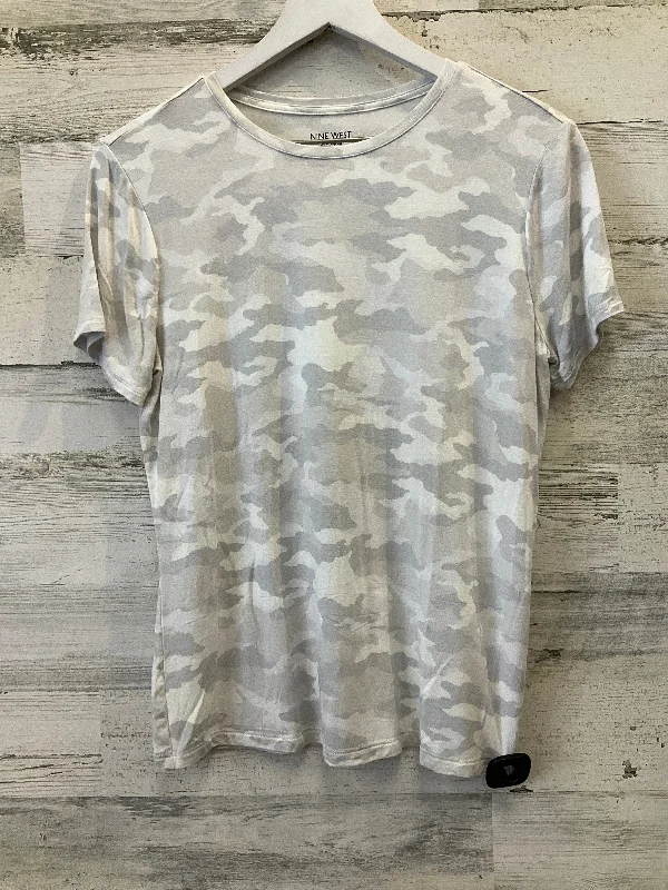 Grey Top Short Sleeve Nine West Apparel, Size M