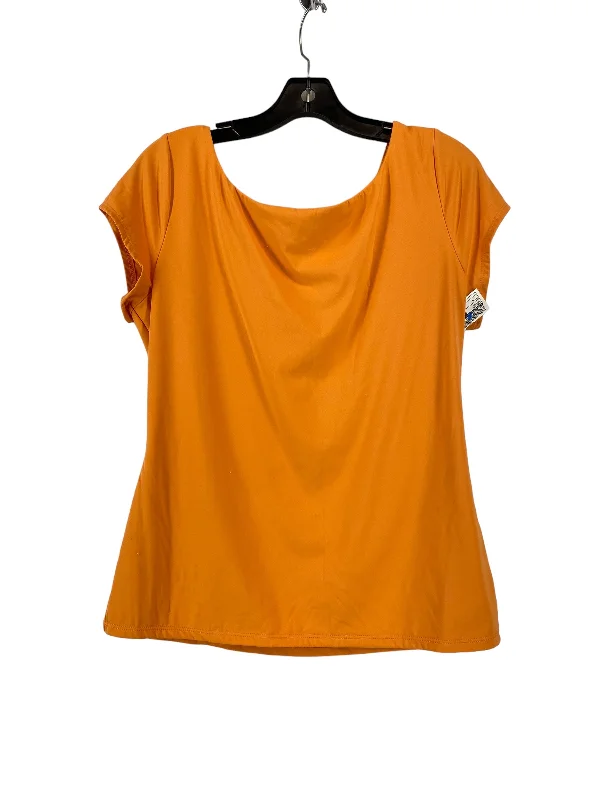 Orange Top Short Sleeve Worthington, Size L