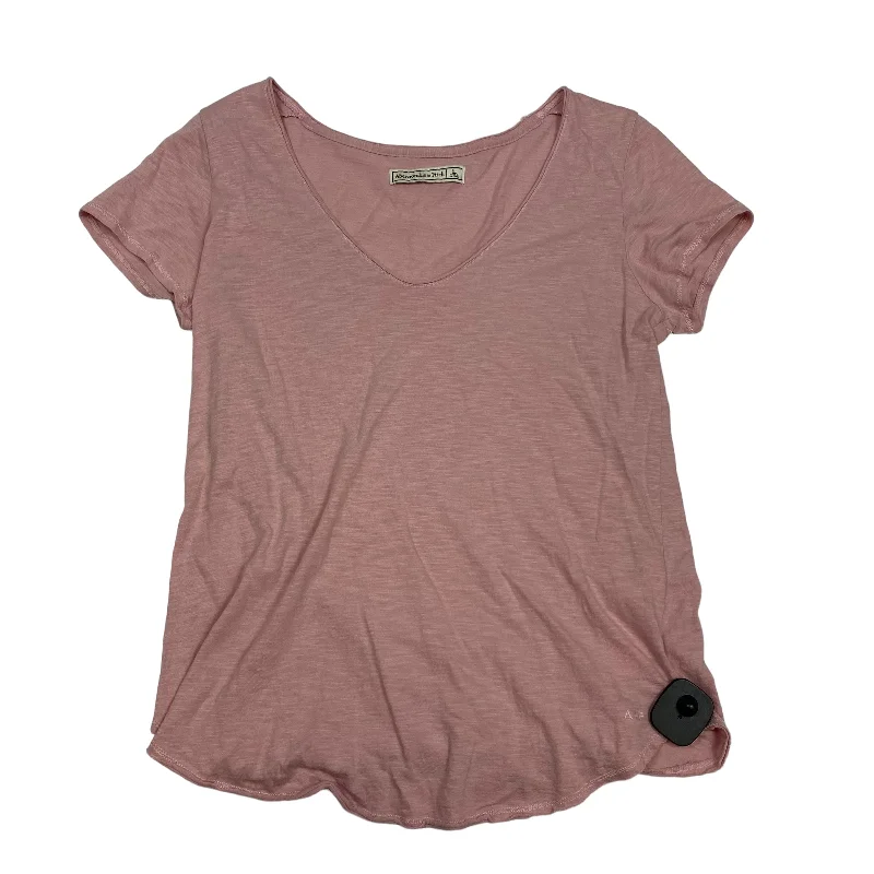 Pink Top Short Sleeve Abercrombie And Fitch, Size L