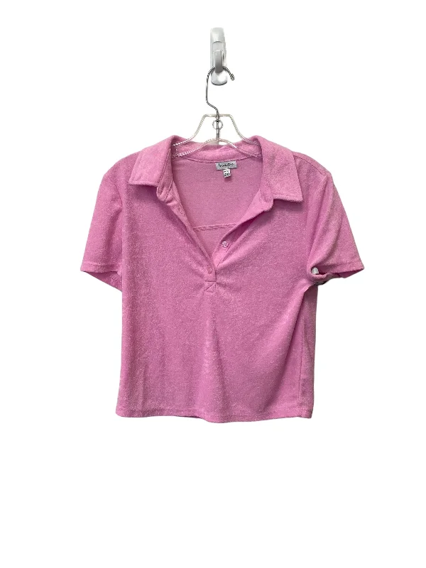 Pink Top Short Sleeve Love Fire, Size M