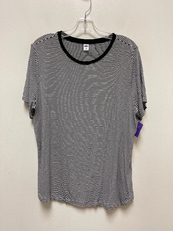 Striped Pattern Top Short Sleeve Old Navy, Size Xl