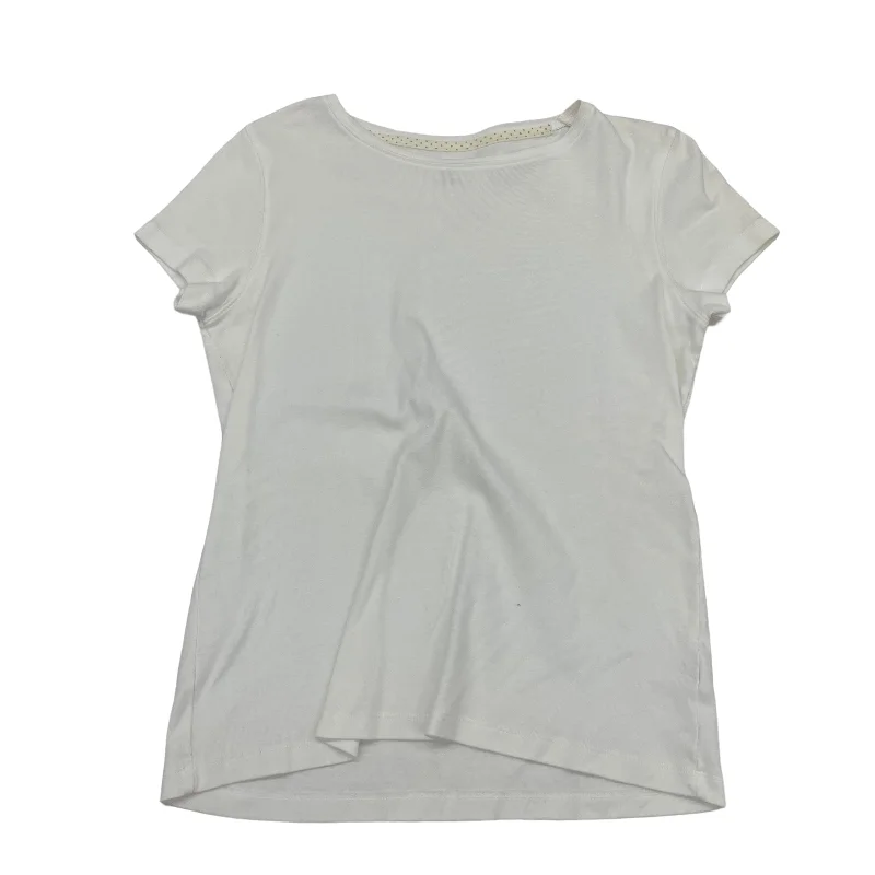 WHITE ST JOHNS BAY TOP SS BASIC, Size S