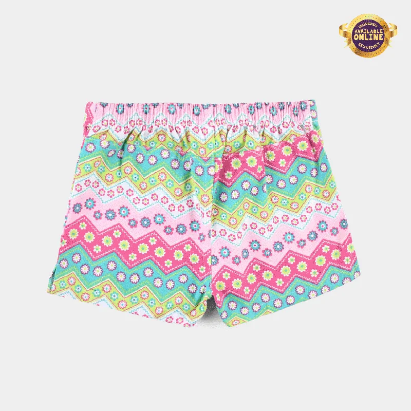 Infant Girls Poly Cotton Short Multi Tribe-Multi