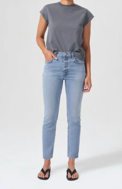 Willow Mid Rise Skim Crop Jeans In Torch